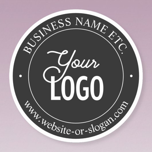 Easy Logo Replacement & Customizable Text | Black Sticker