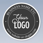 Easy Logo Replacement & Customizable Text | Black Sticker