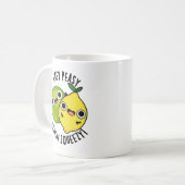 Easy Peasy Lemon Squeezy Funny Fruit Pun Koffiemok (Voorkant links)
