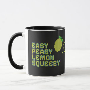 Easy Peasy Lemon Squeezy Mok - Zwarte Pixel Art Ga