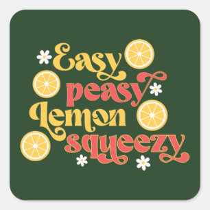 Easy Peasy Lemon Squeezy Vierkante Sticker