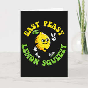 Easy Peasy Lemon Squeezy Vrede Grappig Gezegde Man Kaart