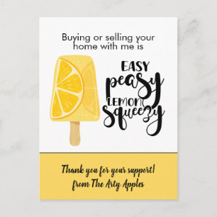 Easy Peasy Lemon Vastgoedmarketing Ansichtkaart Briefkaart