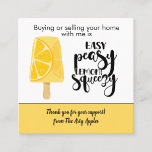 Easy Peasy Lemon Vastgoedmarketing Vierkante Visitekaartje