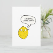 Easy Peasy Lemon What?! Greeting Card Kaart (Staand voorkant)