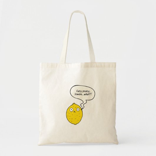 Easy Peasy Lemon What?! Tote Bag (Voorkant)