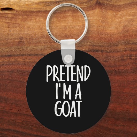 Easy Pretend I'm Goat Costume Gift Funny Farmer Ha Sleutelhanger (Voorkant)