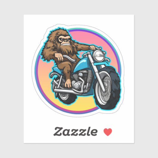 Easy Rider Motorcycle Daddy Sasquatch Sticker (Vel)
