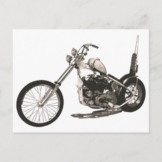 Easy Rider Motorcycle - Hollywoodkapperskaart Briefkaart (Voorkant)