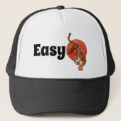 "Easy Tiger" Grappige Trucker Hoed – Vette Typogra Pet (Voorkant)