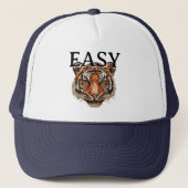 Easy Tiger Portrait Faux Sequin look Trendy Trucker Pet (Voorkant)