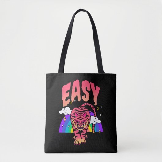 EASY Tiger Retro Rainbow Canvas tas Tiger Stripe (Voorkant)