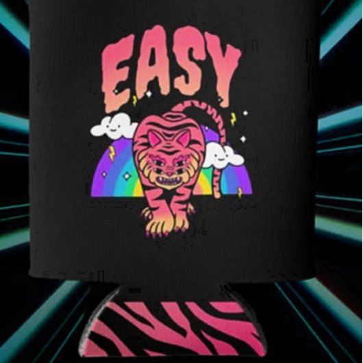 EASY Tiger Retro Rainbow Koelbox Tiger Stripes Blikjeskoeler