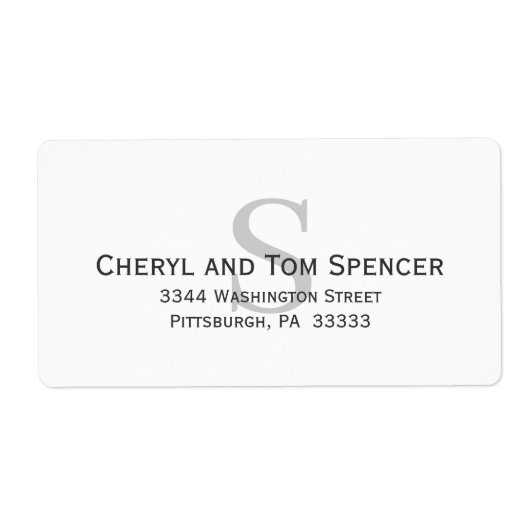 Easy To Read Classic Monogram Large Etiket (Voorkant)