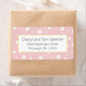Easy To Read Pink Floral Return Address Label (Insitu)