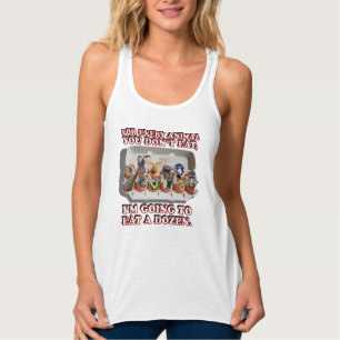 "Eat a Dozen Animals" Vrouwen Witte Tanktop