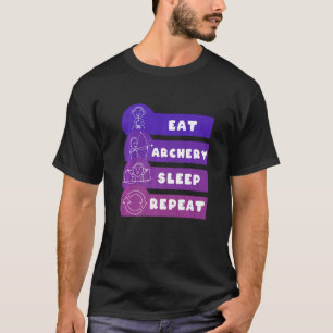 Eat Archery Sleep Herhaal T-shirt