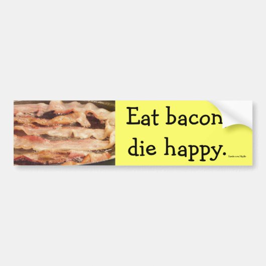 Eat Bacon Bumpersticker (Voorkant)