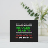 Eat Bacon Innocent Planten Briefkaart (Staand voorkant)