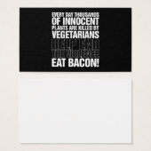 Eat Bacon Mens Drôle Chef Bbq Fête des pères Anniv (Devant & derrière)