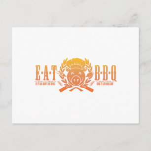 Eat BBQ Fade Briefkaart