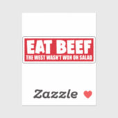 Eat Beef Het Westen werd niet gewonnen op salade g Sticker (Vel)