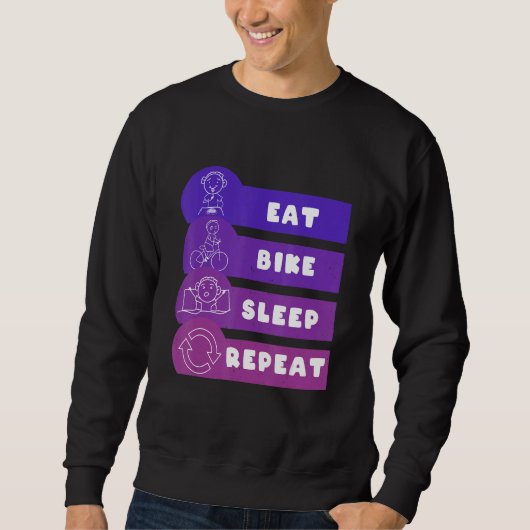 Eat Bike Sleep Repeat Trui (Voorkant)