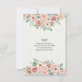 EAT Boire et être marié Floral Faire-part de maria (Dos)