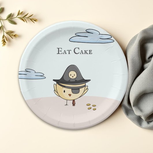 Eat Cake Cute Pirate Thaise Gepersonaliseerde Part Papieren Bordje