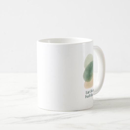 Eat Clean, Feel Clean Abstract Mug (Devant droit)