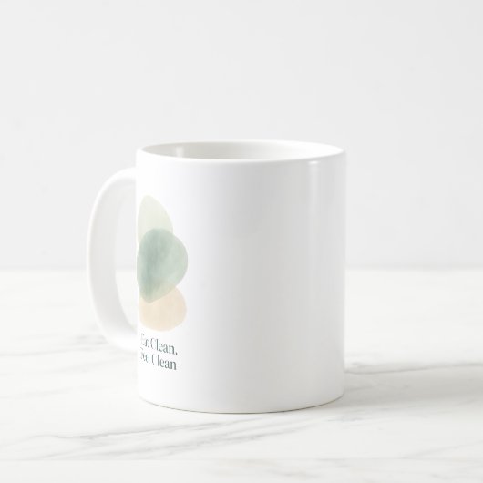 Eat Clean, Feel Clean Abstract Mug (Devant gauche)