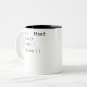 Eat Code Slaap Coder Software Developer Tweekleurige Koffiemok (Voorkant links)
