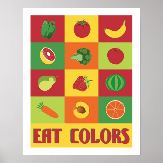 Eat Colours Fruit and Vegetable poster (Devant)