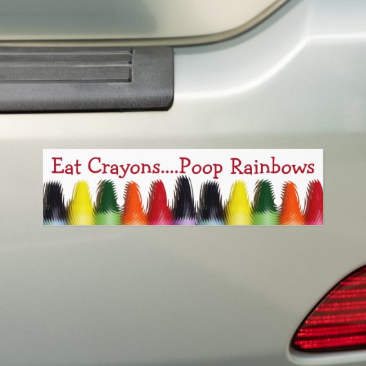 Eat Crayons Bumpersticker (Op auto)