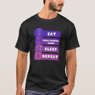 Eat Cross Country Skiing Sleep Herhalen T-shirt