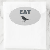 Eat Crow Ovale Sticker (Tas)