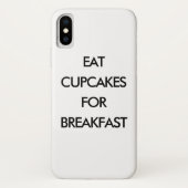 EAT CUPCAKES FOR BREAKFAST iPhone Case (Achterkant)