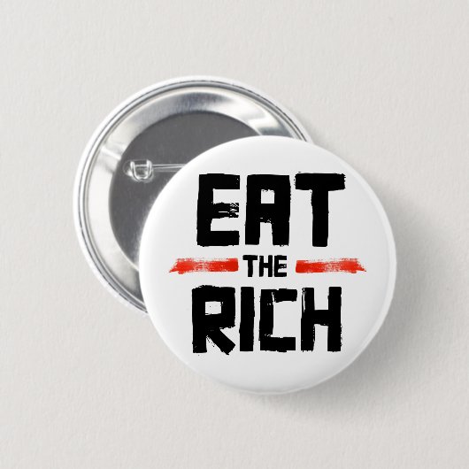 EAT DE RICH RONDE BUTTON 5,7 CM (Voorkant /achterkant)
