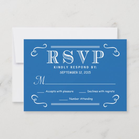 Eat Drick be Married RSVP Pacific Ocean Blue Répon (Devant)