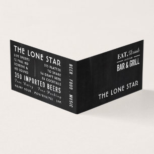 Eat, Drink-alkboard, Pub/Brewery, gedetailleerd Visitekaartjes