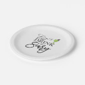 "Eat, Drink and be eng" Papieren Bordje (Gekanteld)