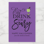 "Eat, Drink and be eng" Wijn Etiket (Enkel label)