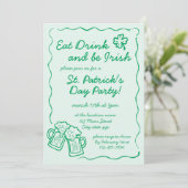 Eat Drink and Be Irish Party Invitation (Debout devant)