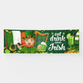 Eat Drink and Be Irish Party Spandoek (Horizontaal)