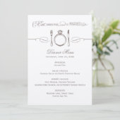 Eat Drink and be Married Kraft Wedding Dinner Menu (Staand voorkant)