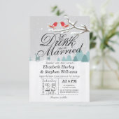EAT Drink and Be Marry Winter Wedding Invitation (Debout devant)