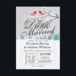 EAT Drink and Be Marry Winter Wedding Invitation<br><div class="desc">EAT Drink and Be Married - Elégant paysage de neige d'hiver Wonderland avec Red Cardinal Bird et Reindeer Faire-part de mariage Card Modèles. Un design parfait pour votre grand jour. Tous les styles de texte,  couleurs,  tailles peuvent être modifiés selon vos besoins !</div>
