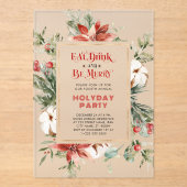 Eat Drink and be Merry Christmas Party Invitation (Recto)