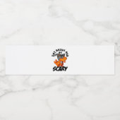 Eat Drink And Be Scared Funny Quote Waterfles Etiket (Enkel label)