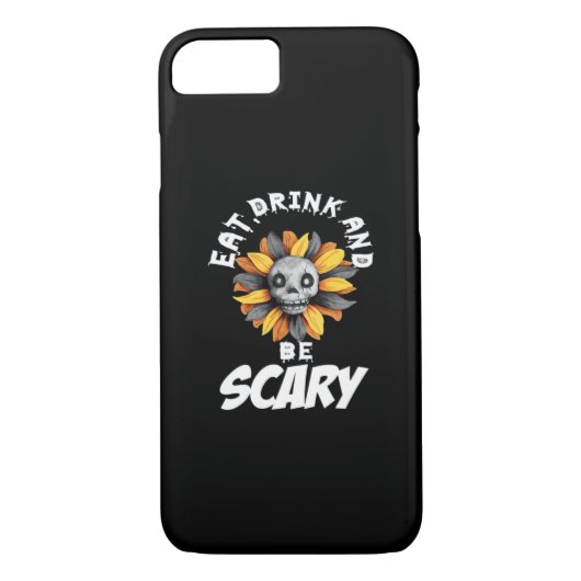 Eat Drink And Be Scared Funny Trendy Case-Mate iPhone Case (Achterkant)
